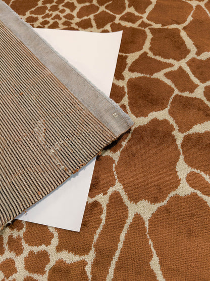 Tanzania Leopard Skin Velvet Tan Brown - By The Yard - MSRP USD365/y