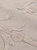 Melody Embroidery Crewel on Cotton in Natural Romantic Vine- By The Yard - MSRP USD328/y