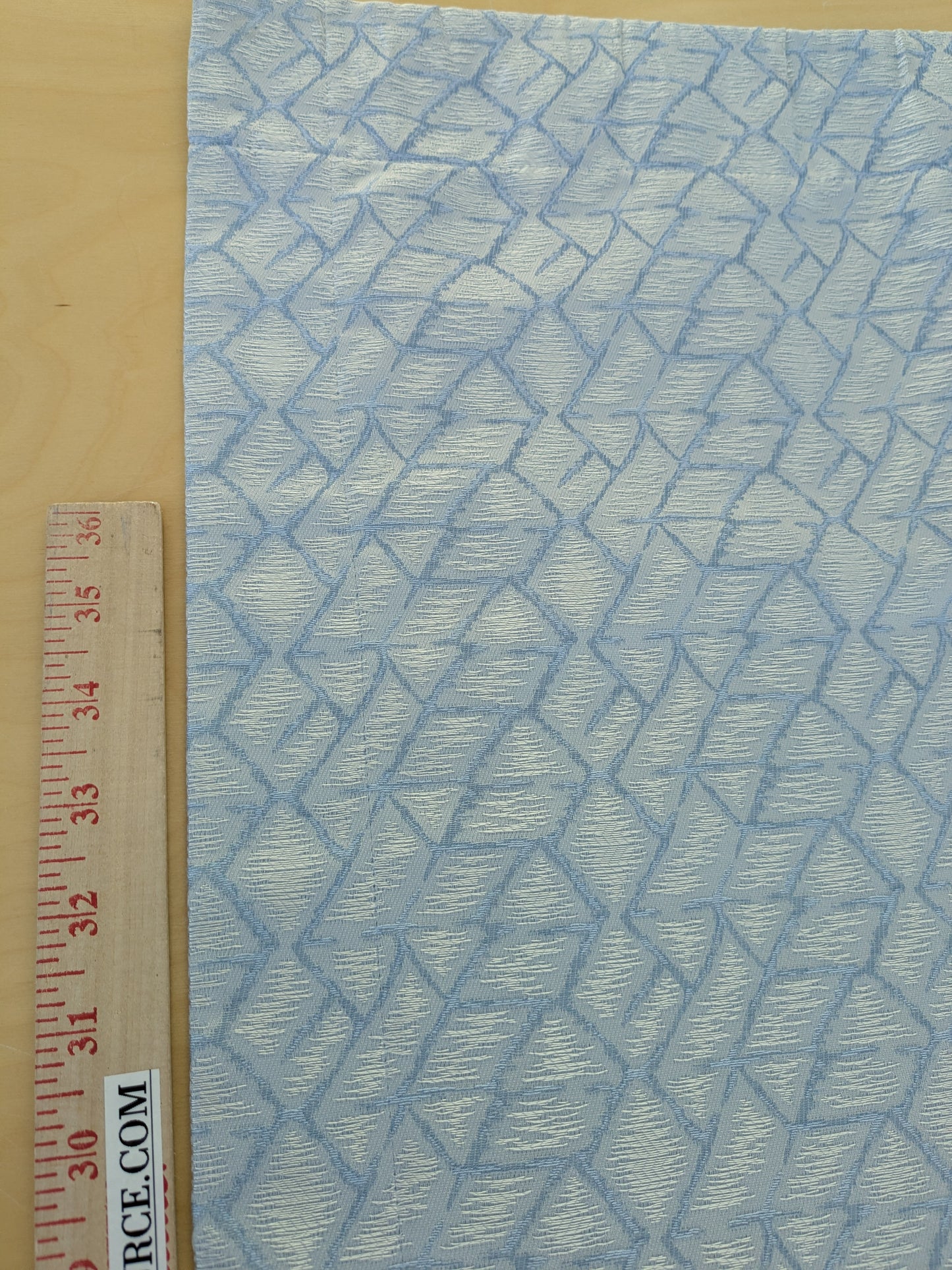 Scalamandre Grandy Light Blue Jacquard Texture Geometric Abstract Blue White -1.2 yards- MSRP USD280/y
