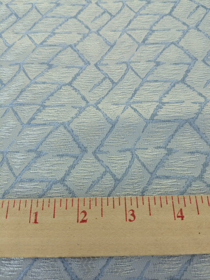Scalamandre Grandy Light Blue Jacquard Texture Geometric Abstract Blue White -1.2 yards- MSRP USD280/y