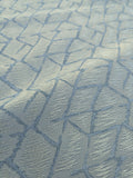 Scalamandre Grandy Light Blue Jacquard Texture Geometric Abstract Blue White -1.2 yards- MSRP USD280/y