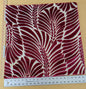 Scalamandre Plumes Silk Velvet Red White Silk Botanical Foliage - 21" x 21"