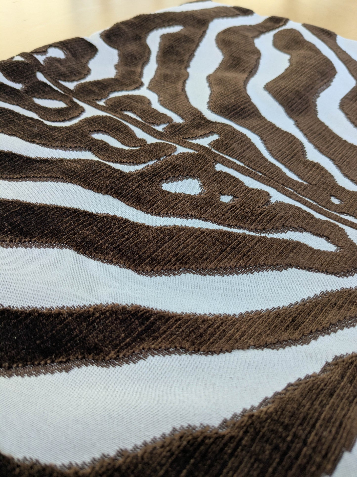 13" x 21" Scalamandre Zebra - Outdoor Brownk & White Zebra Skin Pattern Animal Skin MSRP USD 198