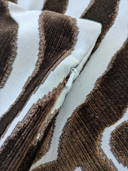 13" x 21" Scalamandre Zebra - Outdoor Brownk & White Zebra Skin Pattern Animal Skin MSRP USD 198