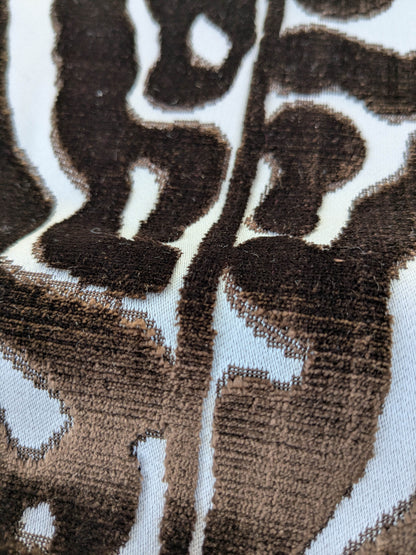13" x 21" Scalamandre Zebra - Outdoor Brownk & White Zebra Skin Pattern Animal Skin MSRP USD 198