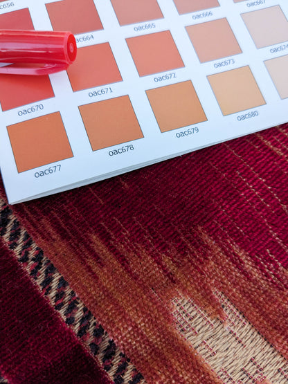 Scalamandre Kailash Rosso Red Ikat Stripe Chevron Silk Velvet  - 2.4 yards