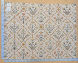 1.2 yards Scalamandre Pashmina Vanilla Floral Lattice Cream Gold Pink Green Arabisque Cotton Print MSRP USD 358/Y