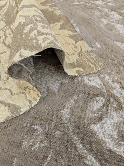 Scalamandre Amadeus Mushroom Floral Rayon Cotton - Brown Beige - By The Yard - MSRP USD 188/y