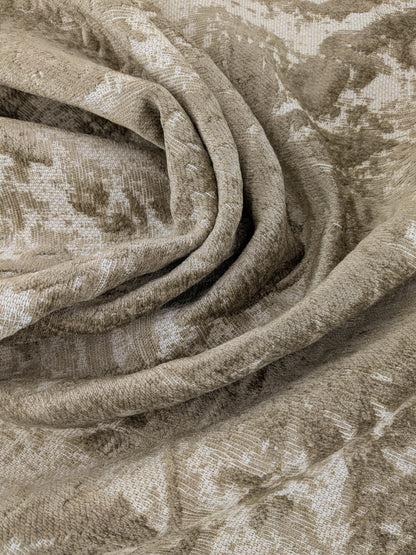 Scalamandre Amadeus Mushroom Floral Rayon Cotton - Brown Beige - By The Yard - MSRP USD 188/y
