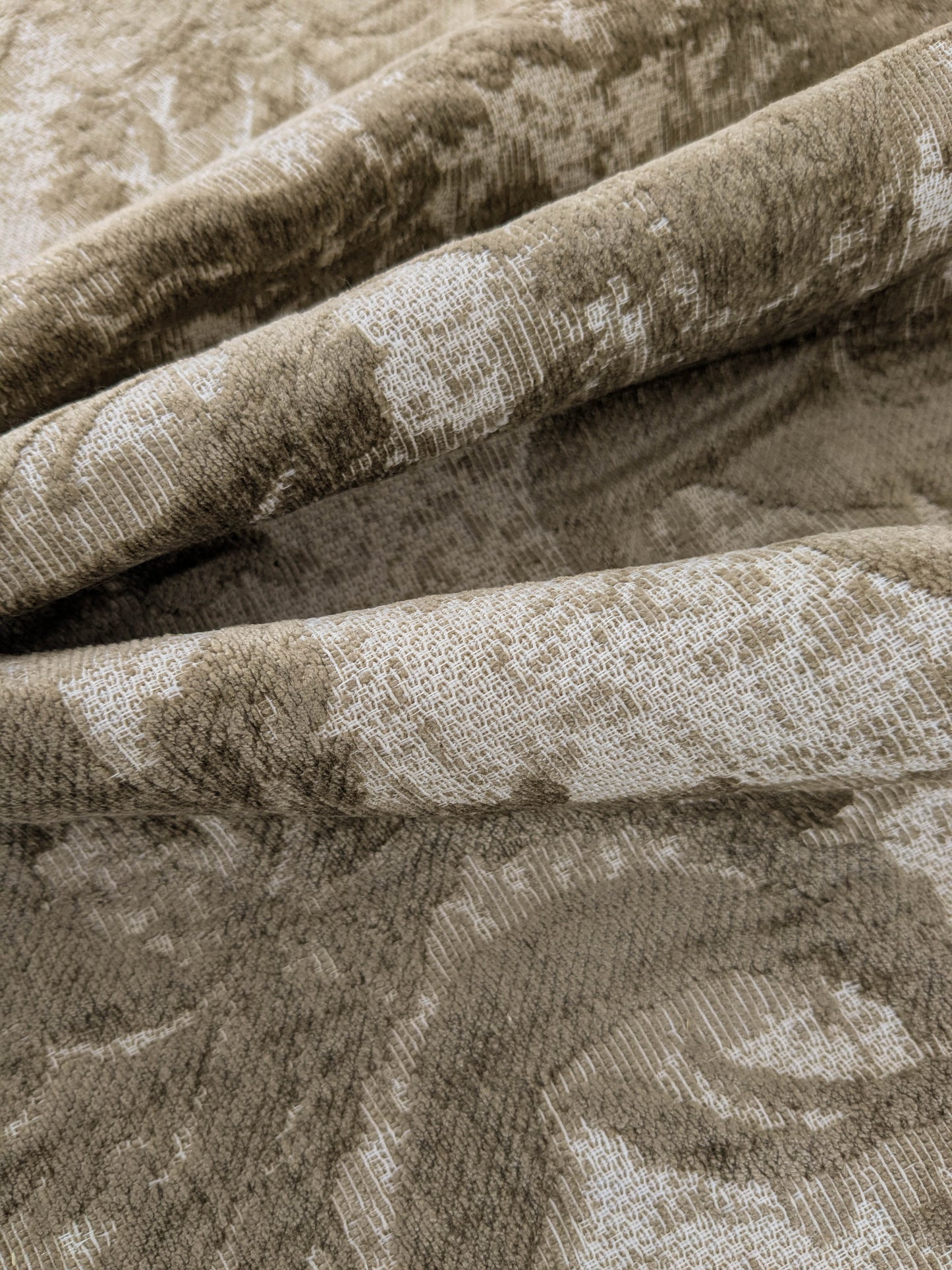 Scalamandre Amadeus Mushroom Floral Rayon Cotton - Brown Beige - By The Yard - MSRP USD 188/y