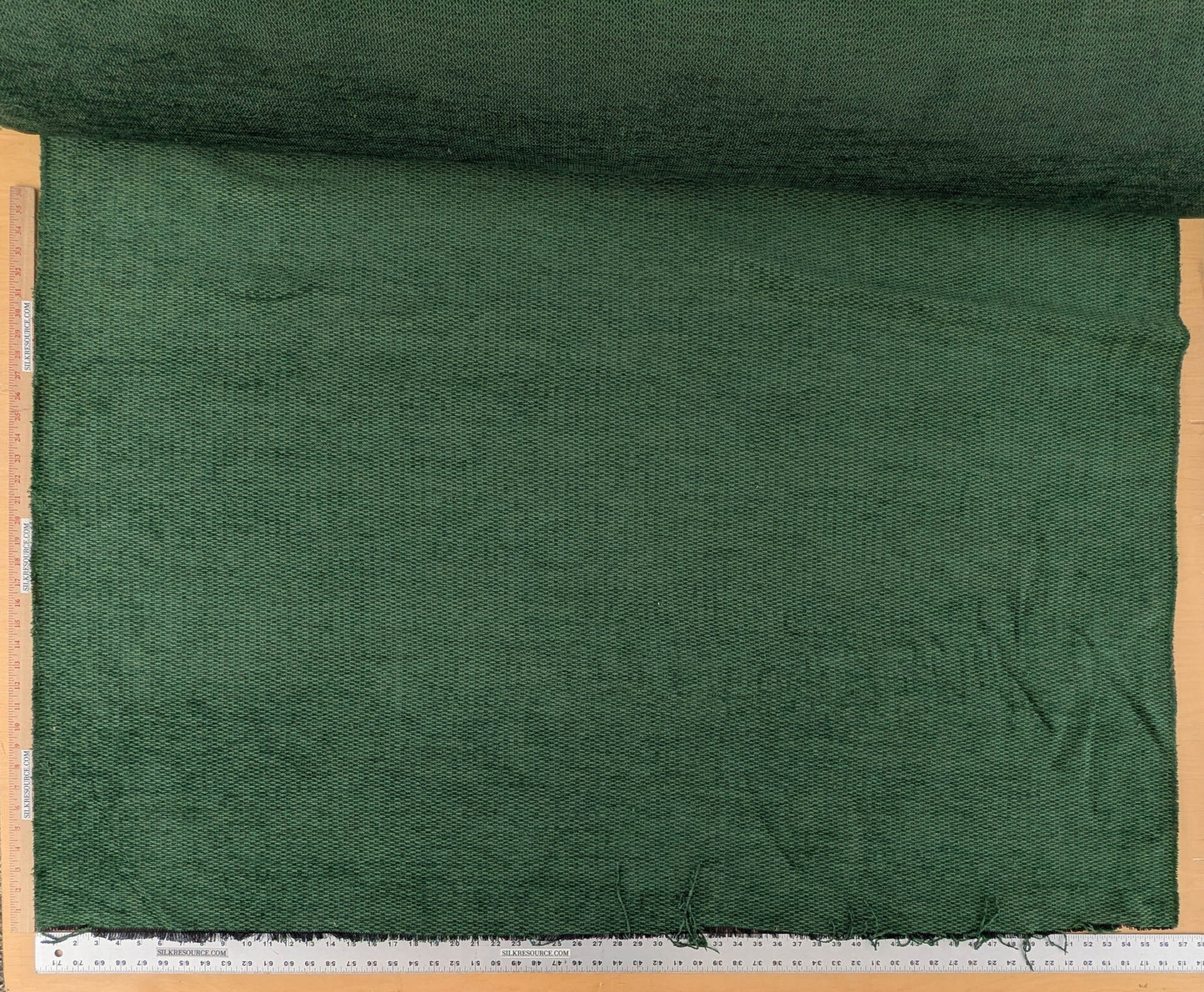 Scalamandre Stanford Chenille Dark Green  Cotton Rayon Heavy  Lush- Made in US- By The Yard
