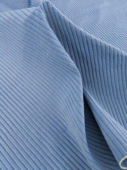 Scalamandre Grenoble in Blue Silk Wool Blend Texture Quilted Stripe Matelasse Stripe  - By The Yard