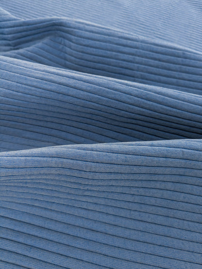 Scalamandre Grenoble in Blue Silk Wool Blend Texture Quilted Stripe Matelasse Stripe  - By The Yard