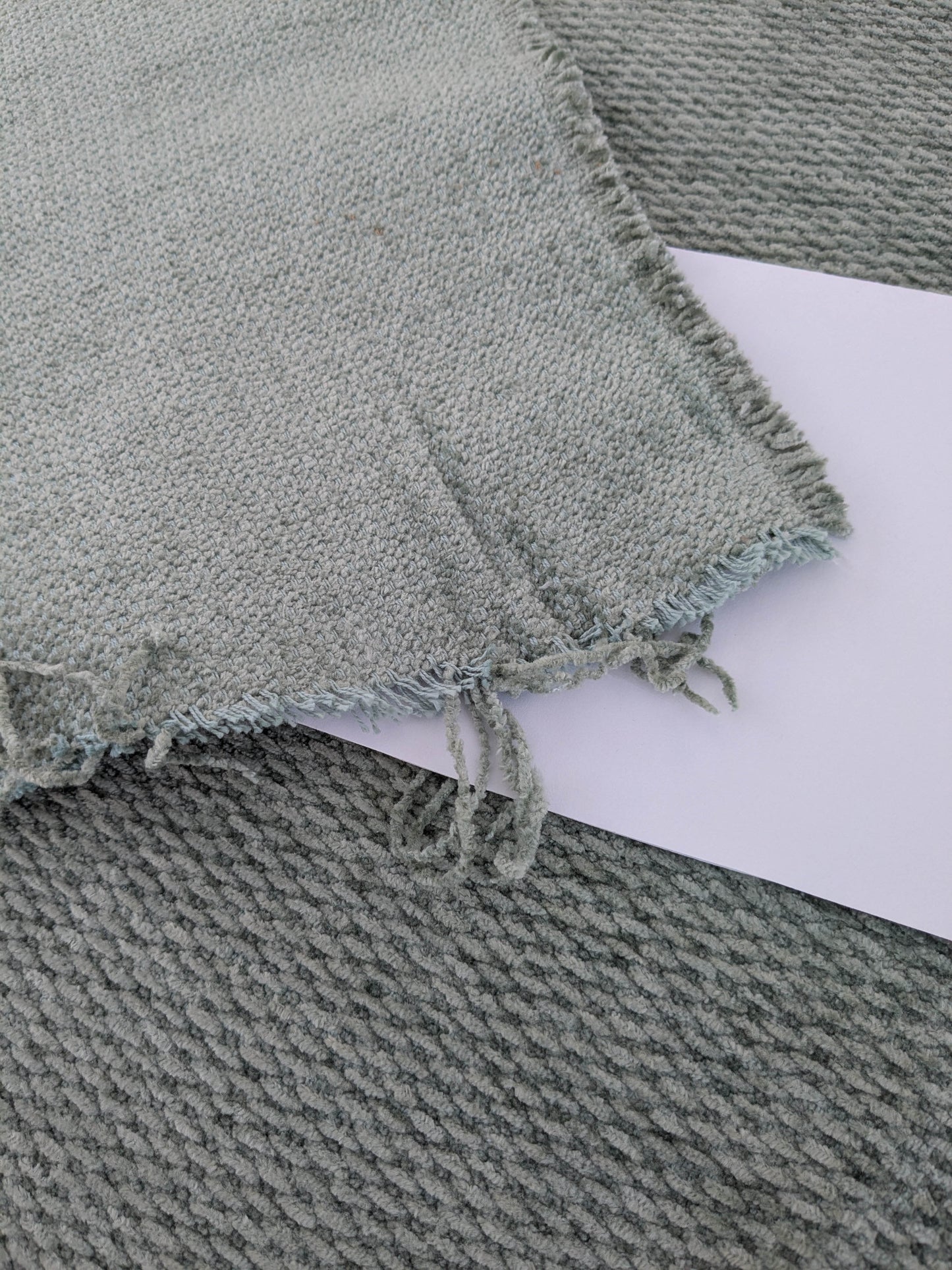 Scalamandre Stanford Chenille Sage Green  Cotton Rayon Heavy  Lush- Made in US- By The Yard