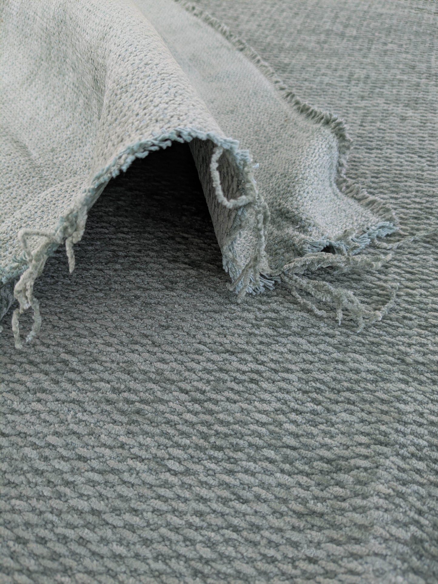 Scalamandre Stanford Chenille Sage Green  Cotton Rayon Heavy  Lush- Made in US- By The Yard