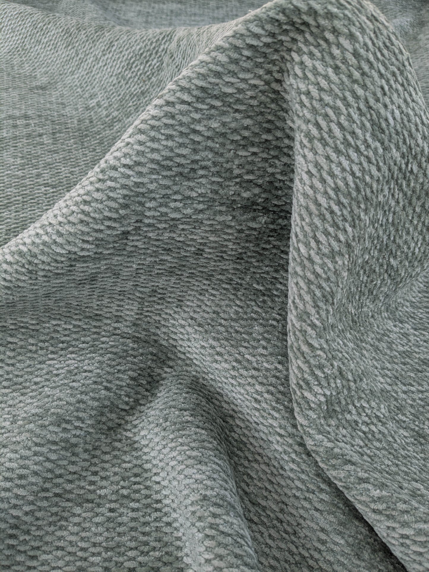 Scalamandre Stanford Chenille Sage Green  Cotton Rayon Heavy  Lush- Made in US- By The Yard