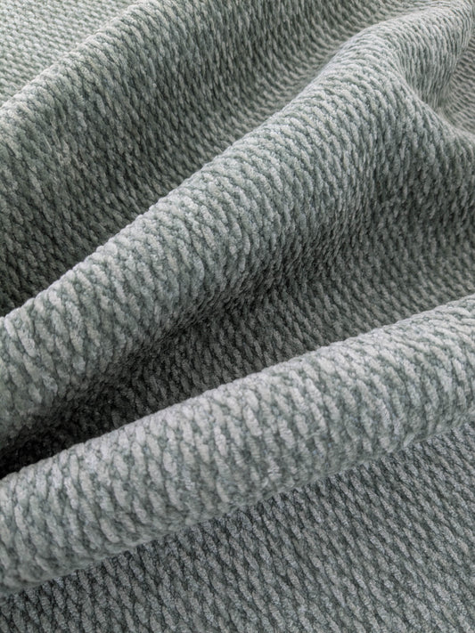 Scalamandre Stanford Chenille Sage Green  Cotton Rayon Heavy  Lush- Made in US- By The Yard