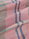 Scalamandre  Fasianella Pink Plaid Silk - Blue Yellow Pink  - By The Yard