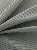 Scalamandre Grenoble Green Silk Wool Blend Texture Quilted Stripe Matelasse Stripe - By The Yard