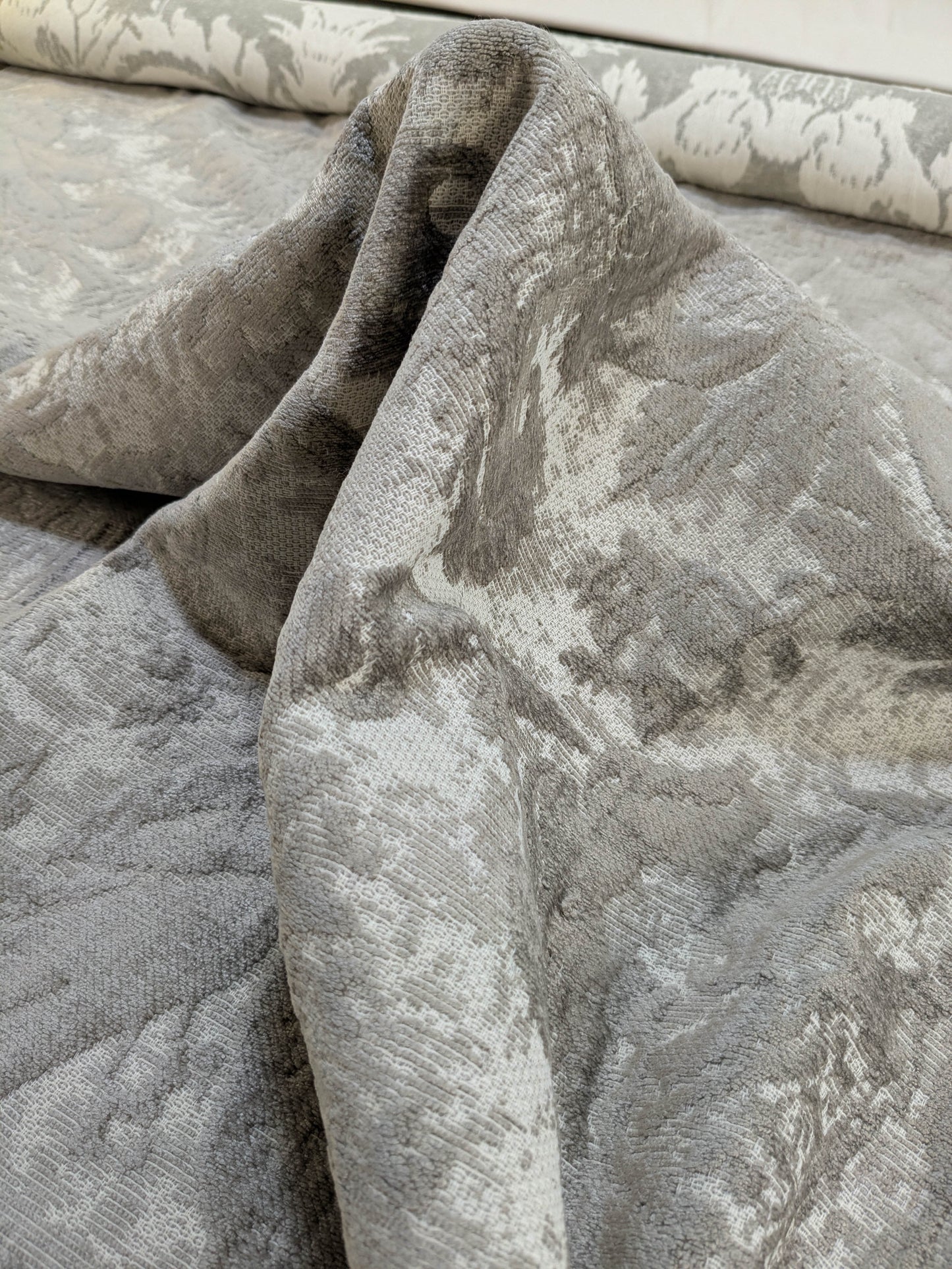Scalamandre Amadeus French Gray Floral Rayon Cotton - By The Yard - MSRP USD 188/y