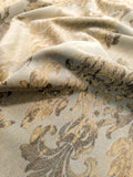Venice Copper Velvet Rich Brown Beige Printed Renaissance damask Radiance Heavy- By The Yard - Special Order