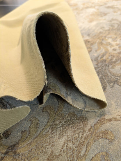 Venice Copper Velvet Rich Brown Beige Printed Renaissance damask Radiance Heavy- By The Yard - Special Order