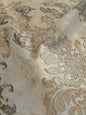 Venice Deep Silver Beige  Velvet Printed Renaissance Damask Radiance - By The Yard - Special Order