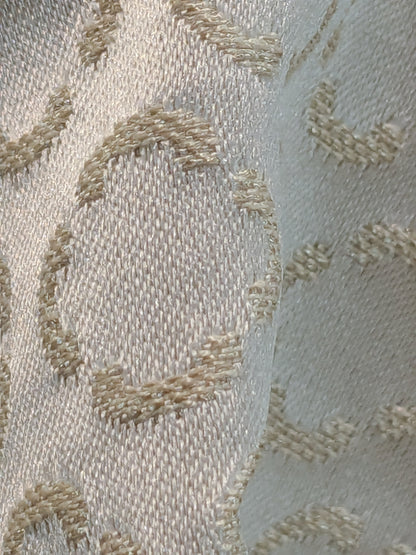 Scalamandre Lelievre Paris Circe Ivoire Ivory Circle Small Scale Geometric Jacquard Cotton Polyester MSRP USD 224/y