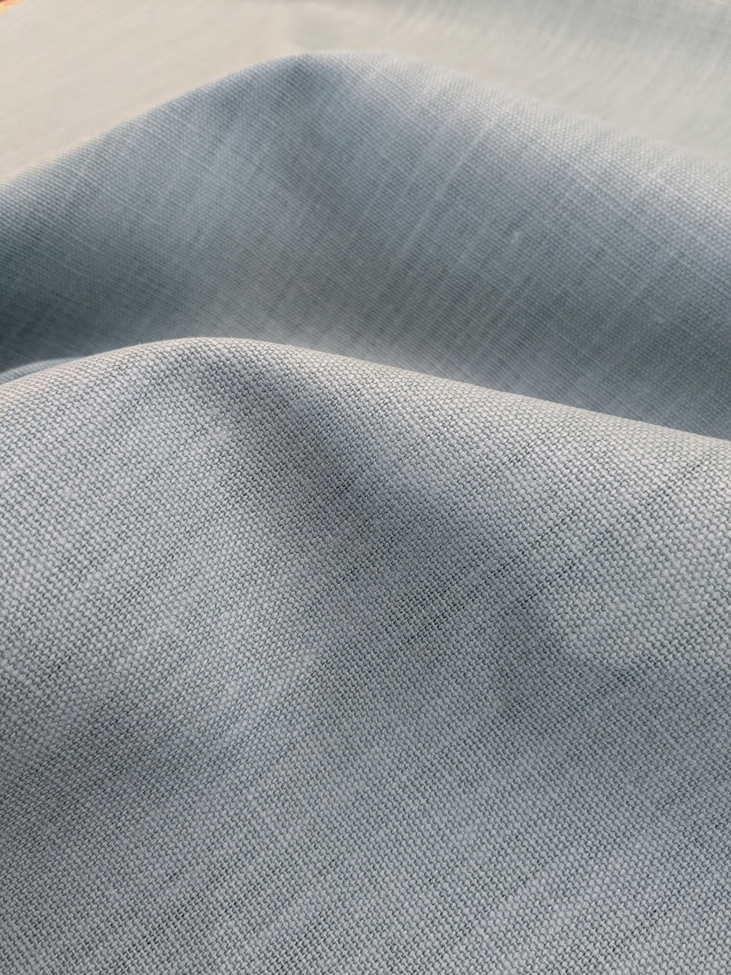 Scalamandre Glow Aqua Blue Solid 100% Linen Heavy Duty -By The Yard - MSRP USD 338/y