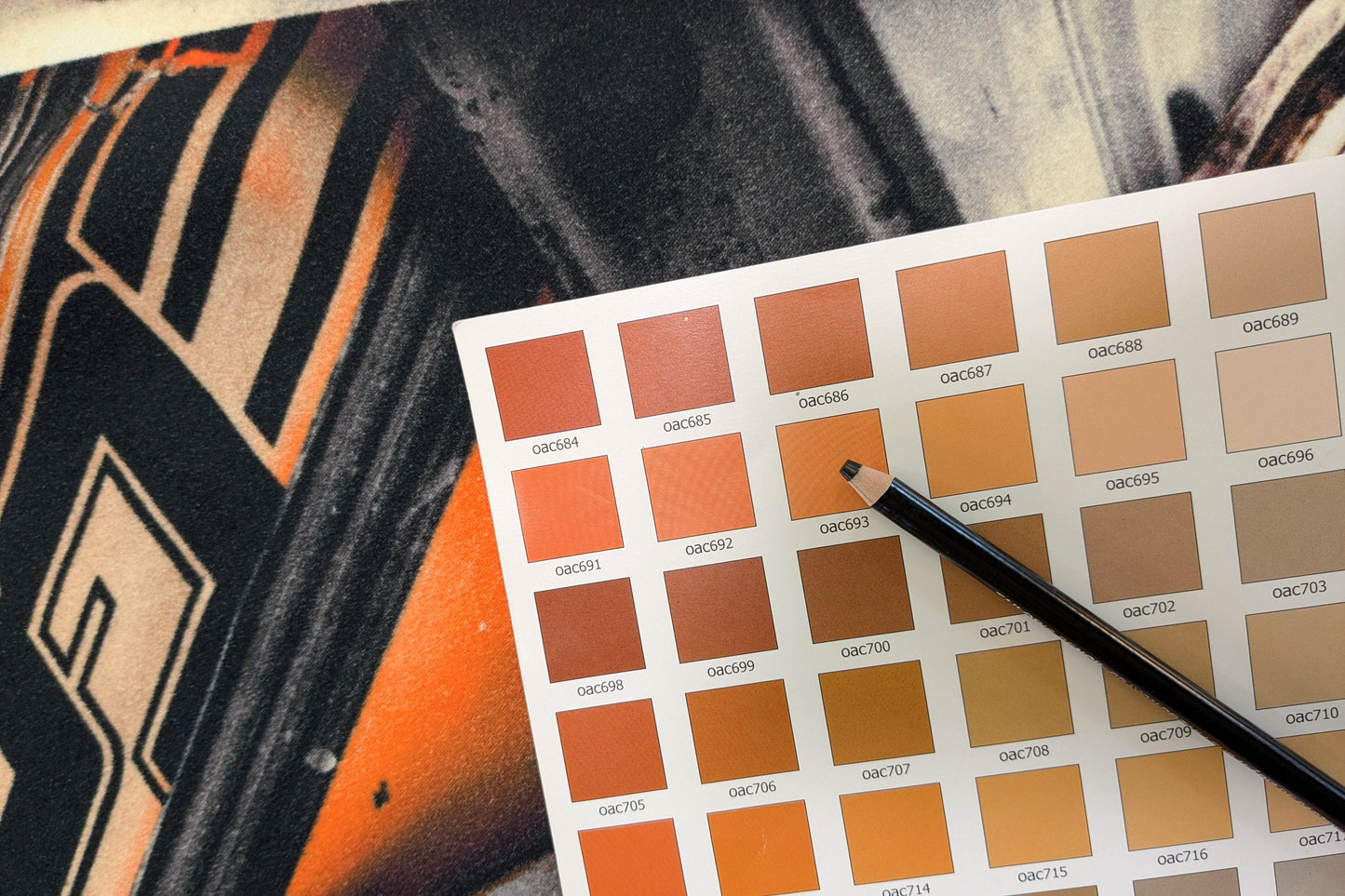 Scalamandre Gaultier Fangio Terra Cotton Print Formula One Race Car Metal Art - Gray Orange - By The Yard