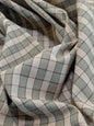 Scalamandre Oxford Check Tan and Plum Cotton Plaid from France - Red Sage Green Light Brown - By The Yard