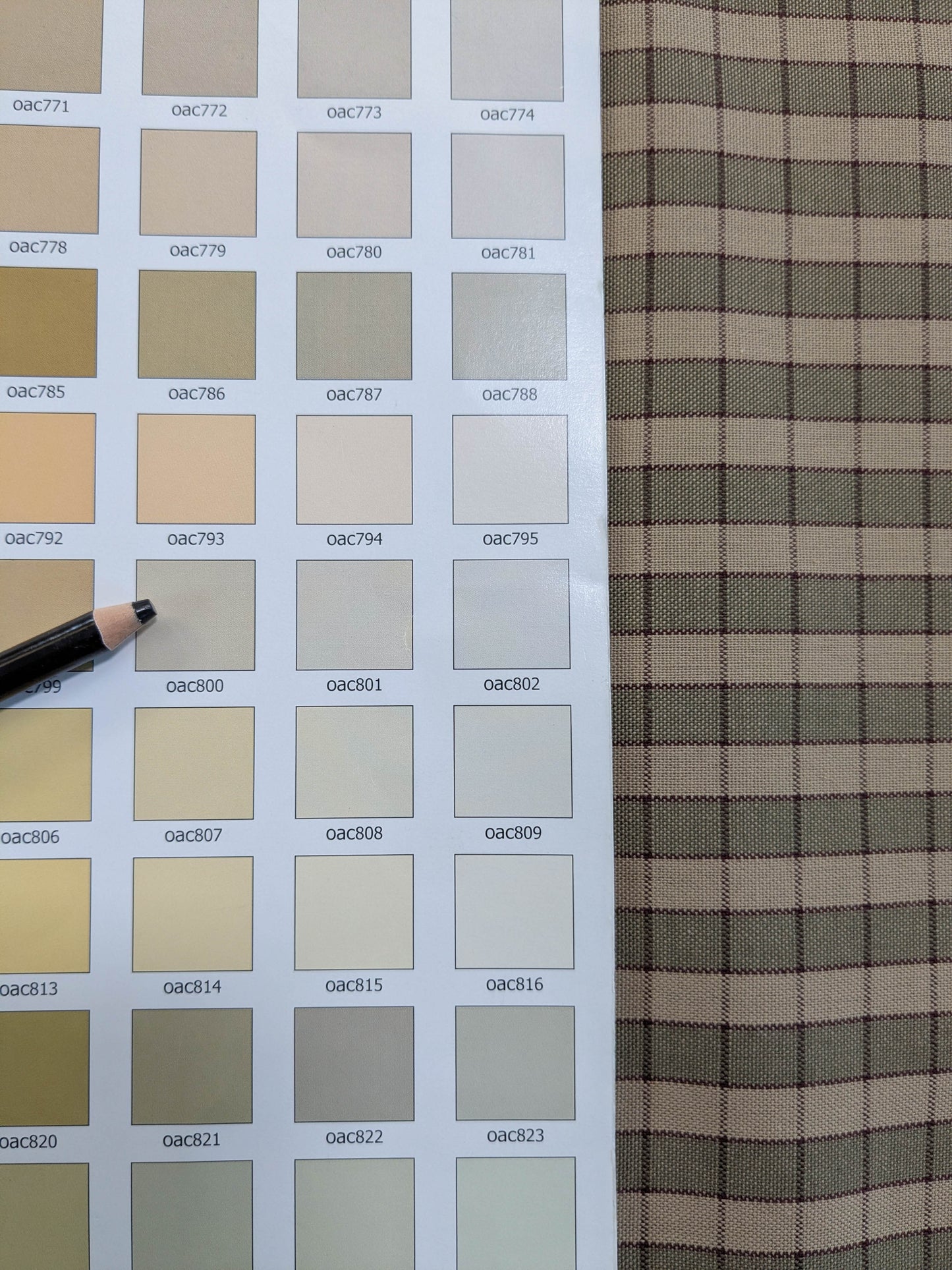Scalamandre Oxford Check Tan and Plum Cotton Plaid from France - Red Sage Green Light Brown - By The Yard