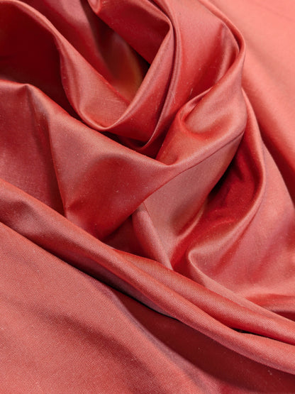 Scalamandre Dynasty Taffeta Coral Red  100% Silk Heavy MSRP USD 322/y