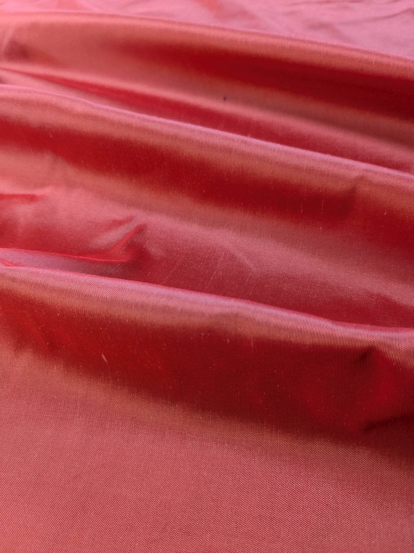 Scalamandre Dynasty Taffeta Coral Red  100% Silk Heavy MSRP USD 322/y