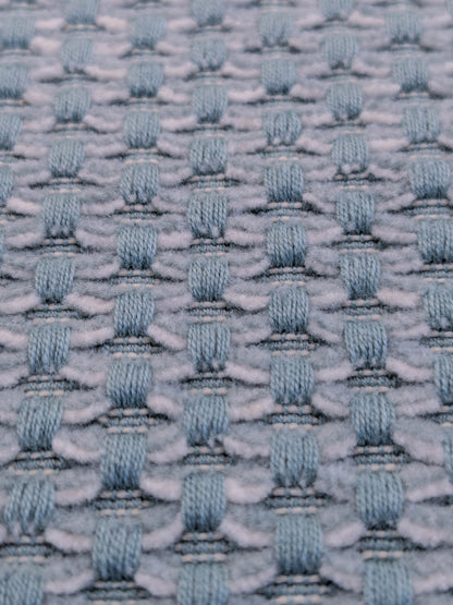 Scalamandre Matera Aquamarine Diamond Weave Heavy Duty Cotton - Blue Aqua By The Yard