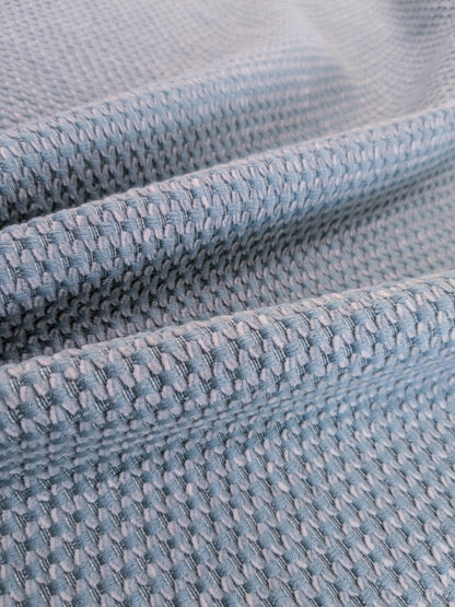 Scalamandre Matera Aquamarine Diamond Weave Heavy Duty Cotton - Blue Aqua By The Yard