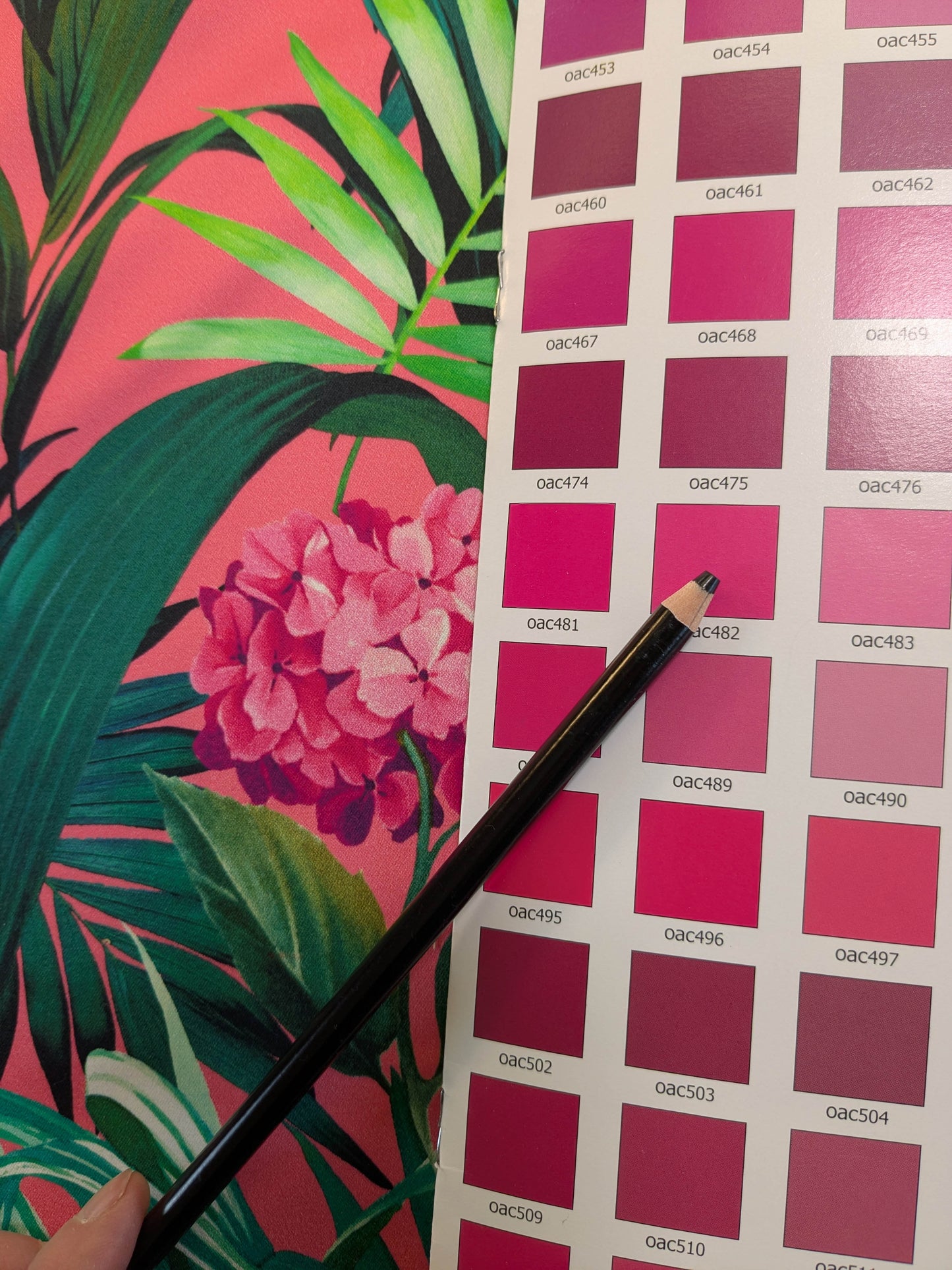 Scalamandre Blooming Paradise Tropical Bird Toucan Palm Banana Cotton Print -Hot Pink - By The Yard