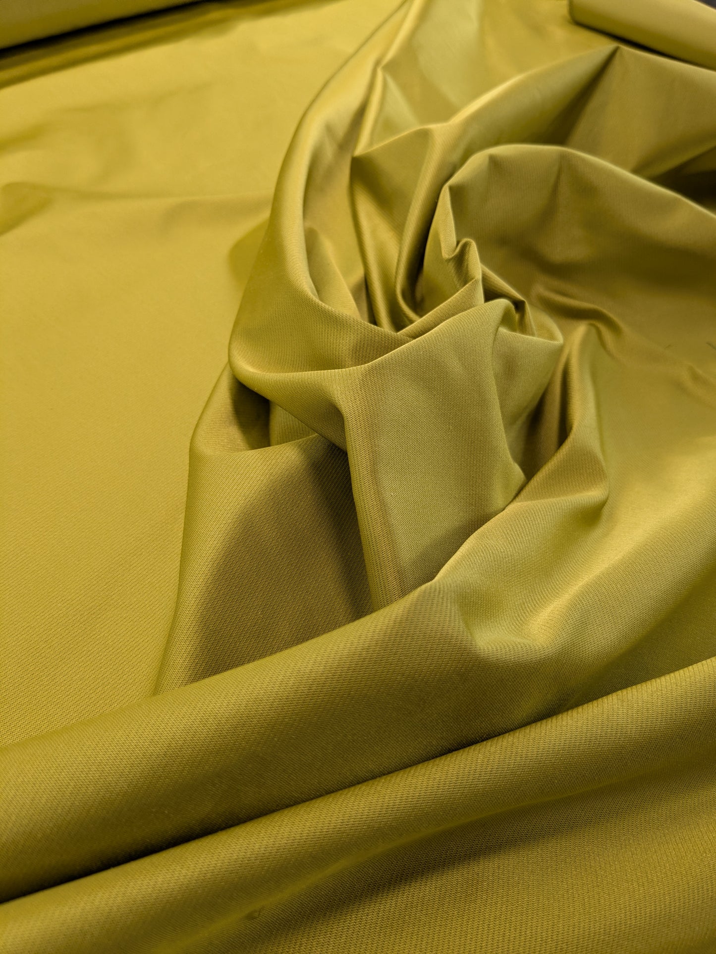 Scalamandre Serenity Pistachio Green Chartreuse 100% Silk Faille Texture Heavier - By The Yard