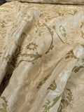 Scalamandre Old World Weavers Allegra Lampas III Ivory Brown Silk Heavy - By The Yard - MSRP USD 796/Y