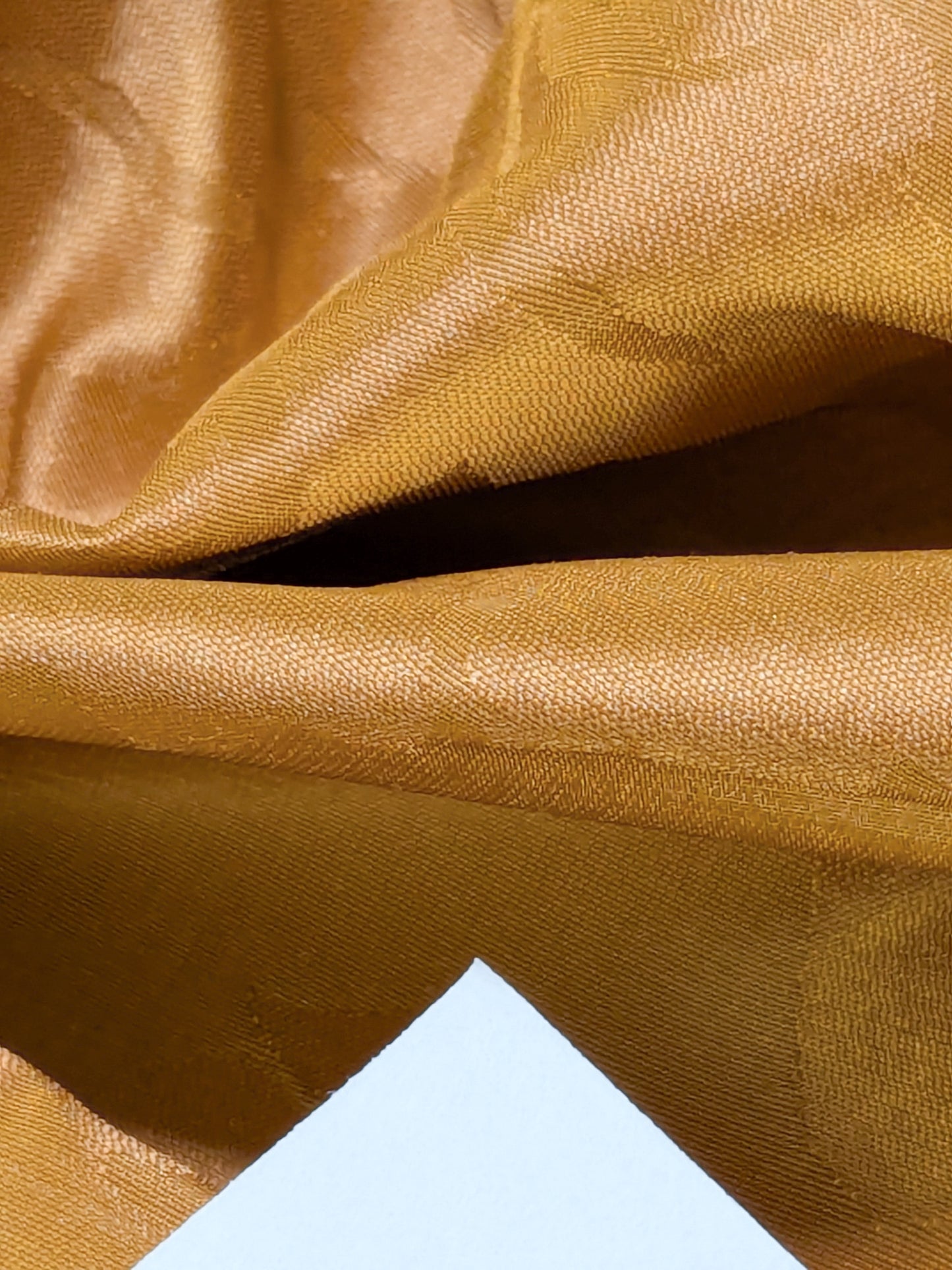 Simple Greek Damask 100% Silk Sunset Red Gold Rose Orange