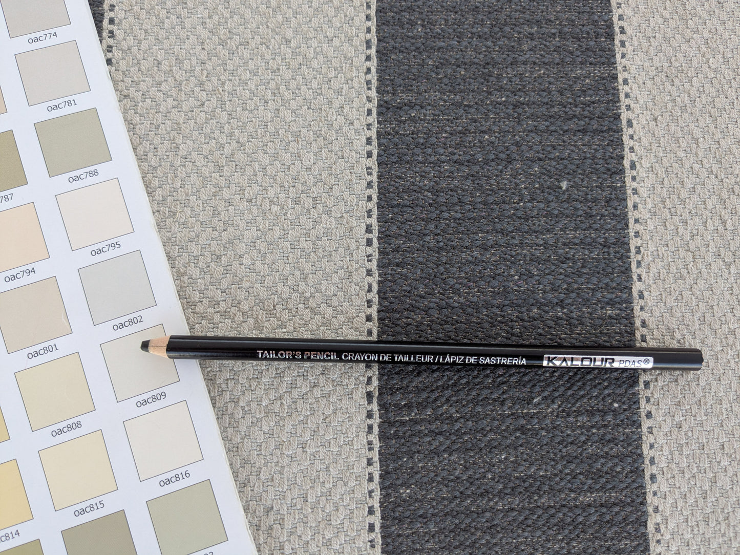 Scalamandre Indy Charcoal Black White Linen Cotton Blend Texture Stripe Sophisticated Heavy Duty - By The Yard