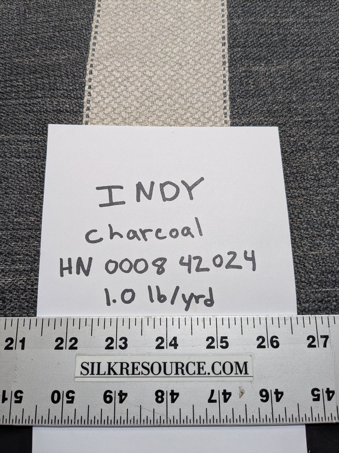Scalamandre Indy Charcoal Black White Linen Cotton Blend Texture Stripe Sophisticated Heavy Duty - By The Yard