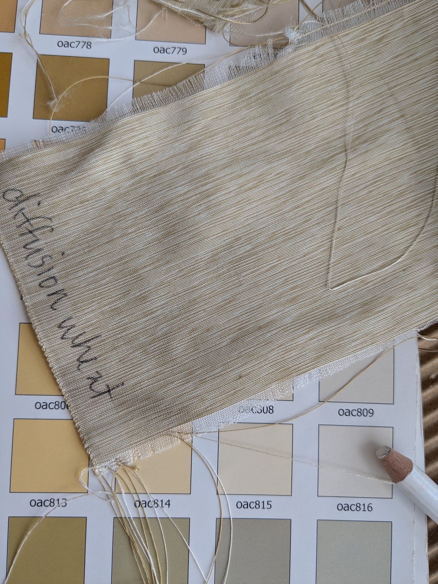 Scalamandre Hinson Diffusion Taffeta Wheat Beige Iridescent Silk Taffeta Texture Gem Stone MSRP USD294/y