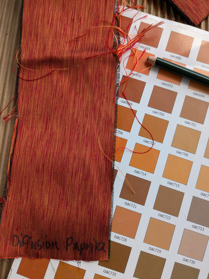 Scalamandre Hinson  Diffusion Taffeta Paprika Orange Red Silk Solid Texture MSRP USD294/y