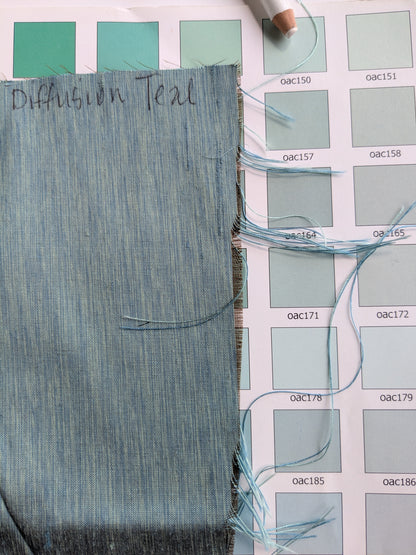 Scalamandre Hinson Diffusion Taffeta Teal Blue Silk Solid Texture MSRP USD294/y