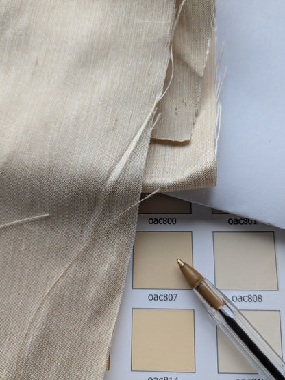 Scalamandre Hinson   Diffusion Taffeta Ivory Cream White Silk Solid Texture MSRP USD294/y