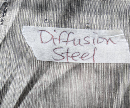 Scalamandre Hinson  Diffusion Taffeta Steel Silver Grey Iridescent Silk Taffeta Texture MSRP USD294/y