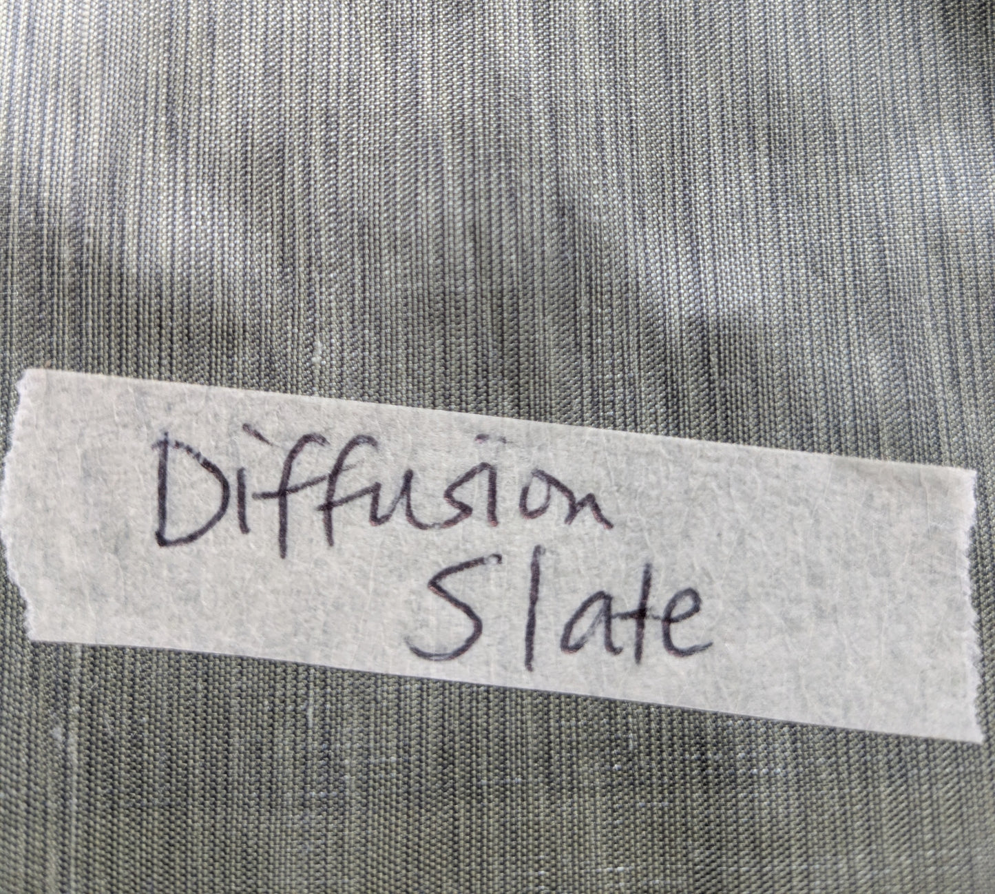 Scalamandre Hinson n Diffusion Taffeta Slate Grey Green Pale Blue Iridescent Silk Taffeta Texture MSRP USD294/y