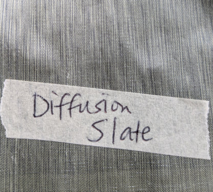 Scalamandre Hinson n Diffusion Taffeta Slate Grey Green Pale Blue Iridescent Silk Taffeta Texture MSRP USD294/y