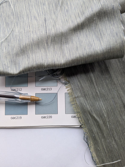 Scalamandre Hinson n Diffusion Taffeta Slate Grey Green Pale Blue Iridescent Silk Taffeta Texture MSRP USD294/y